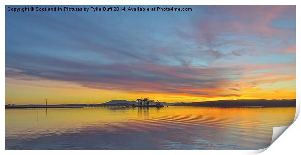 Autumn Sunset on River Clyde Print by Tylie Duff Photo Art