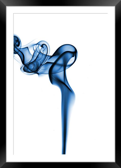 Smoke Abstract 4 Framed Mounted Print by Simon Gladwin