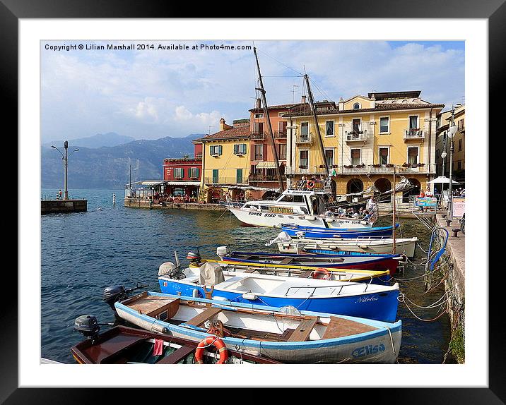  Malcesine-Italy Framed Mounted Print by Lilian Marshall