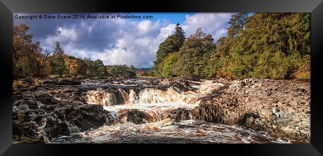 Salmon Leap Falls Framed Print by Dave Evans