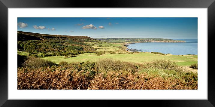  Robin Hoods Bay, North Yorkshire Panoramic Framed Mounted Print by Dave Hudspeth Landscape Photography