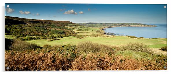  Robin Hoods Bay, North Yorkshire Panoramic Acrylic by Dave Hudspeth Landscape Photography