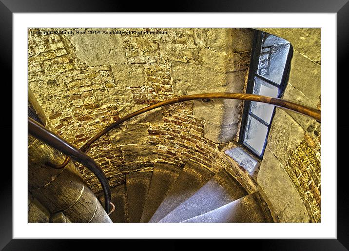  Stone staircase Framed Mounted Print by Mandy Rice