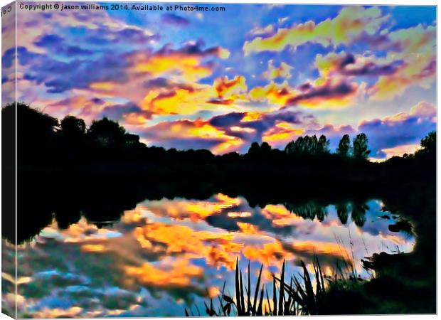 Sunset Lake  Canvas Print by Jason Williams