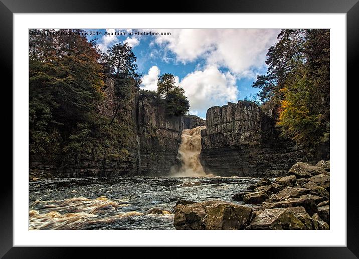  High Force Waterfall Framed Mounted Print by Dave Evans