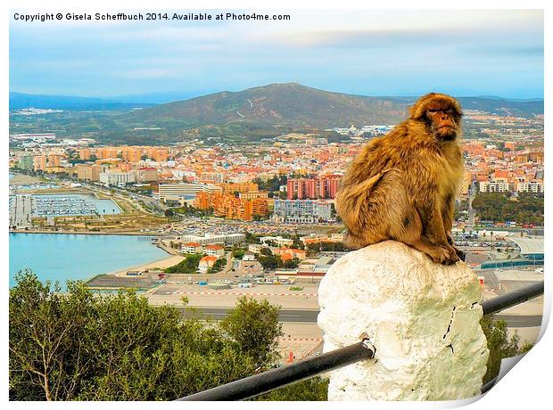  Gibraltar Print by Gisela Scheffbuch