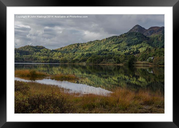 Loch Achray Relection Framed Mounted Print by John Hastings