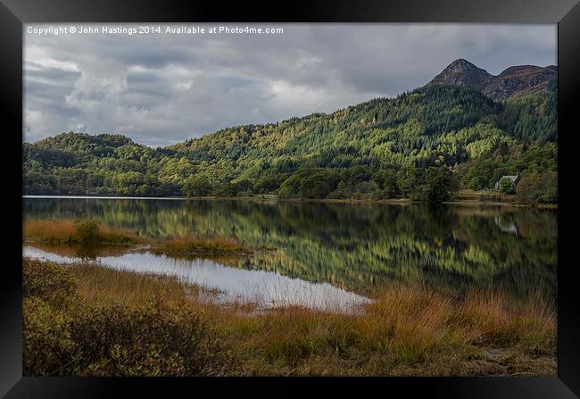  Loch Achray Relection Framed Print by John Hastings