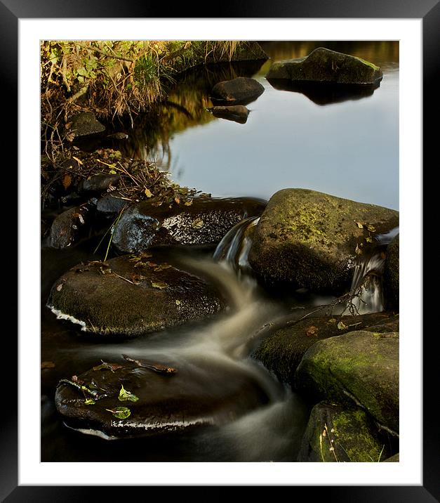 Padley Gorge,Winding Water Framed Mounted Print by Simon Gladwin