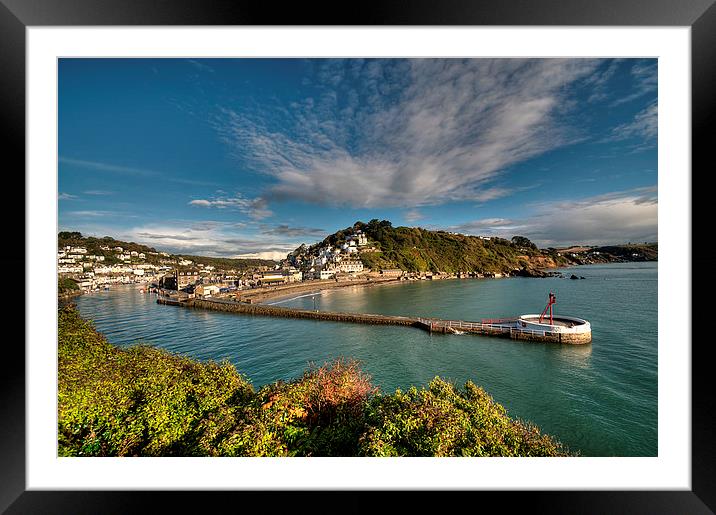  Clouds gather over Looe and the Banjo Pier early  Framed Mounted Print by Rosie Spooner
