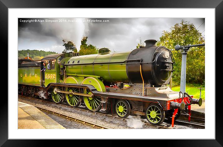  Steam Train Framed Mounted Print by Alan Simpson