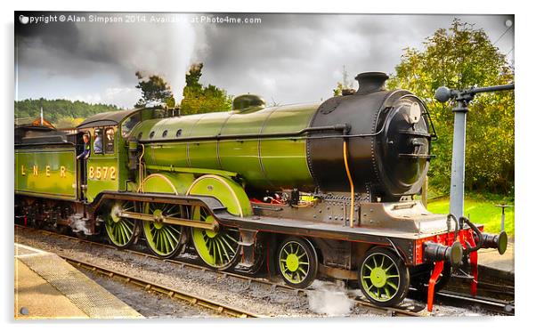  Steam Train Acrylic by Alan Simpson