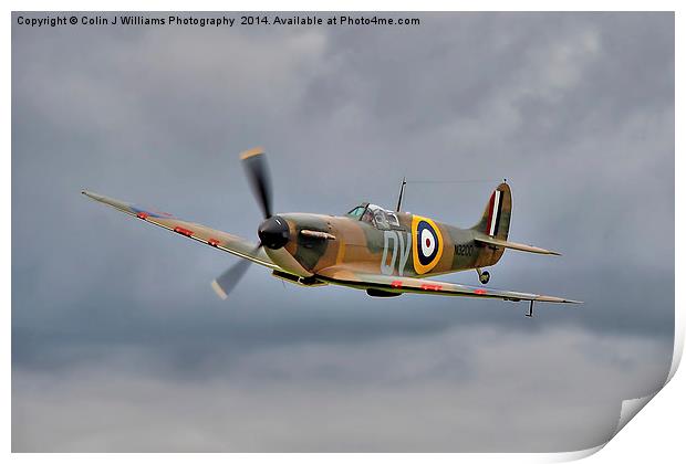  Guy Martin`s Spitfire 1 Print by Colin Williams Photography