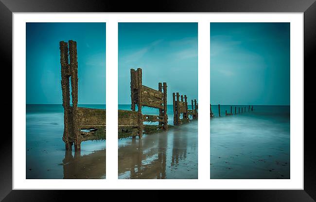  Triptych Beach View  Framed Print by Alistair  Duncombe