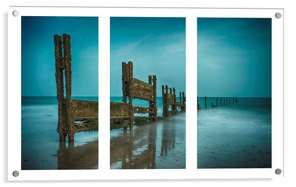  Triptych Beach View  Acrylic by Alistair  Duncombe