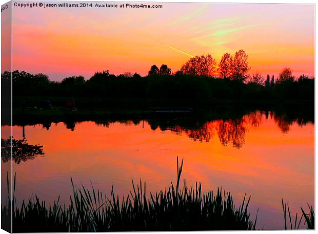 The beauty of a Sunset.  Canvas Print by Jason Williams