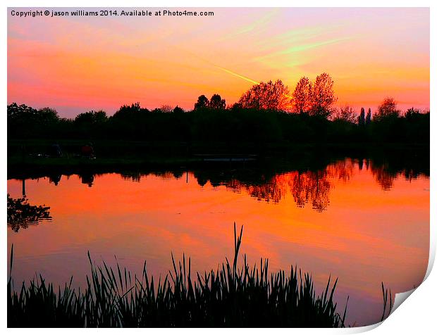 The beauty of a Sunset.  Print by Jason Williams