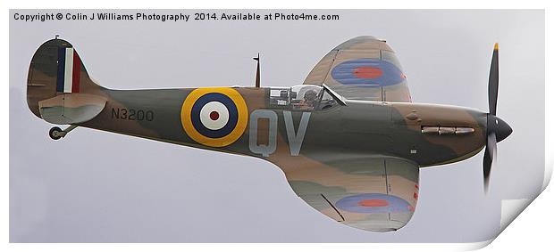   Guy Martin`s Spitfire 2 Print by Colin Williams Photography
