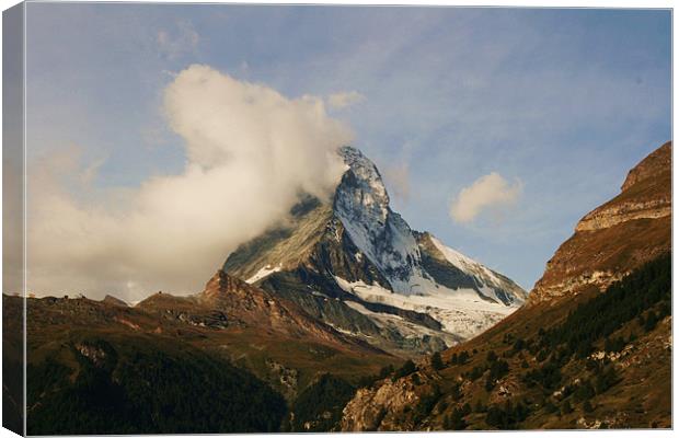 view from The Swiss  Alps Canvas Print by charlie Mellow