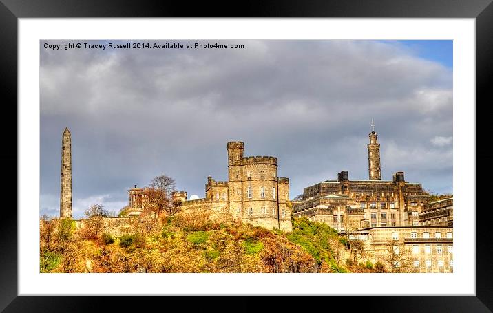  Edinburgh Calton Hill Framed Mounted Print by Tracey Russell