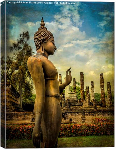 Sukhothai Buddha Canvas Print by Adrian Evans