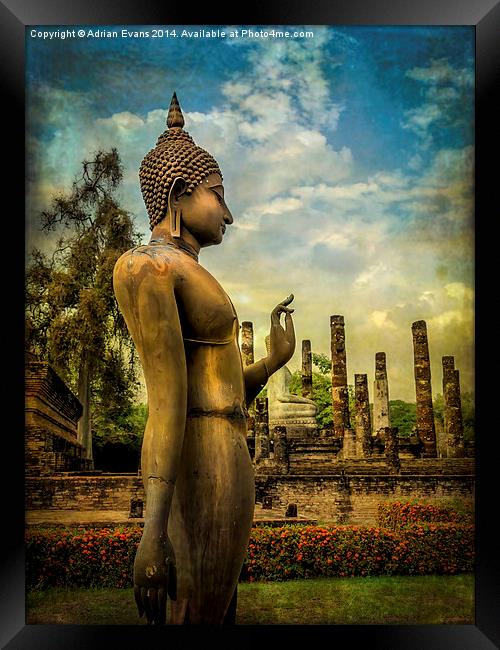 Sukhothai Buddha Framed Print by Adrian Evans
