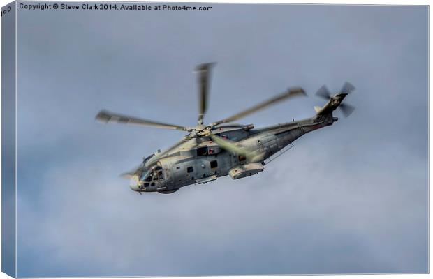  Royal Navy Merlin Helicopter Canvas Print by Steve H Clark
