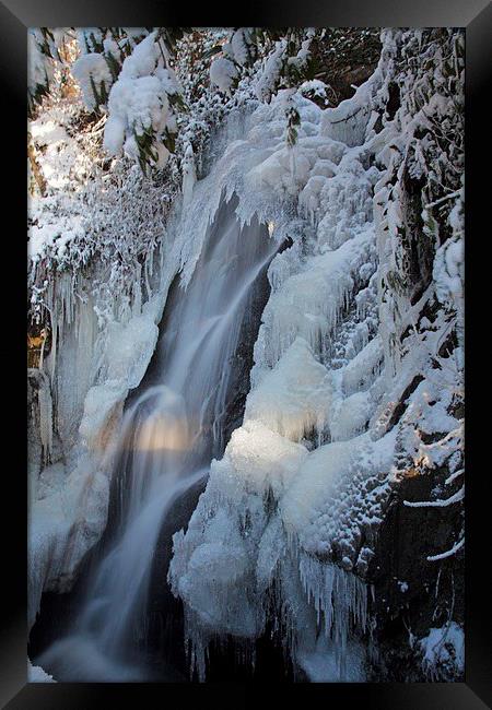  Frozen waterfall Framed Print by Stephen Prosser