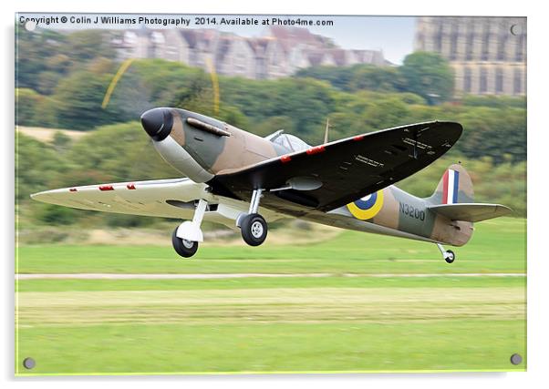    Guy Martin`s Spitfire 3 Acrylic by Colin Williams Photography