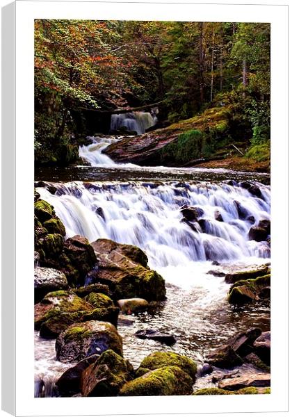  Autumn waterfall Canvas Print by jane dickie