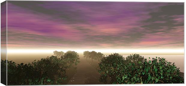 Virtual sunset Canvas Print by Jonathan Harker