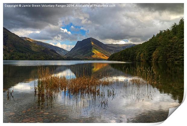 Last Light At Buttermere  Print by Jamie Green