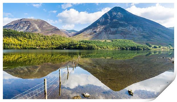 Grasmoor and Whiteside From Across Crummock Water Print by Steven Garratt