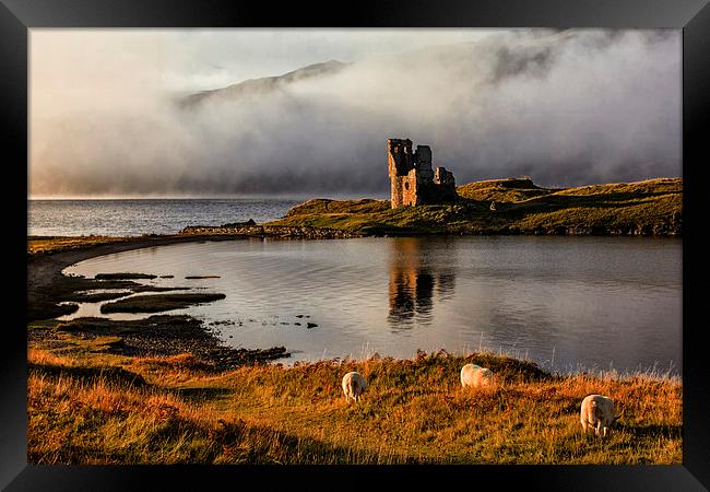 Ardvreck Castle Highland Scotland Framed Print by Derek Beattie