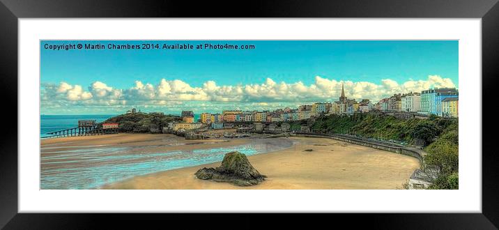 Tenby Panorama Framed Mounted Print by Martin Chambers