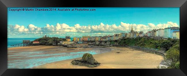 Tenby Panorama Framed Print by Martin Chambers
