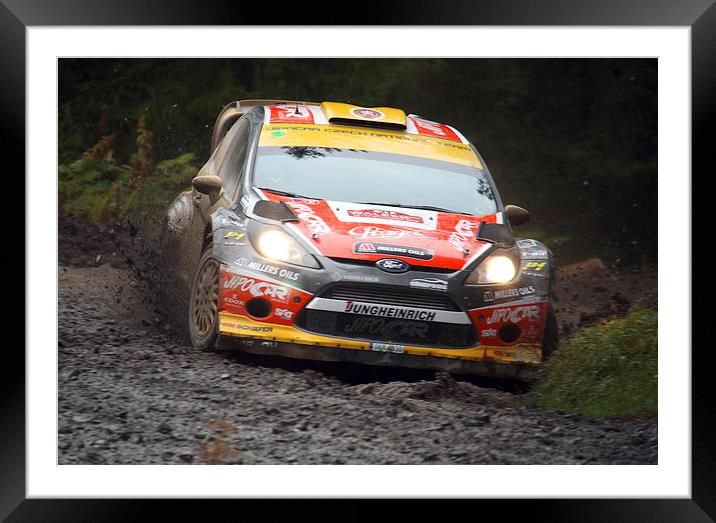 Forest Fury: Ford Fiesta's Prowess Framed Mounted Print by Graham Parry