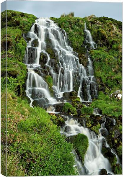  Brides Veil Waterfall Canvas Print by Stephen Taylor