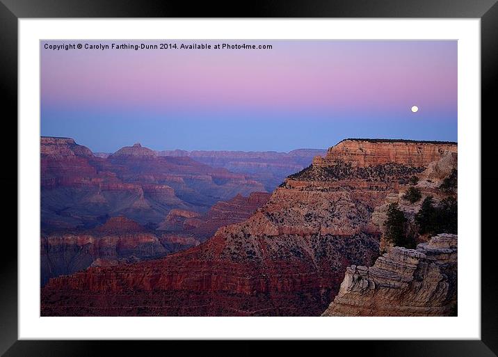  Dusk At The Grand Canyon Framed Mounted Print by Carolyn Farthing-Dunn