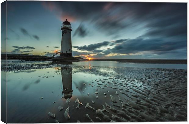  Point of Ayr Reflection Canvas Print by Jed Pearson