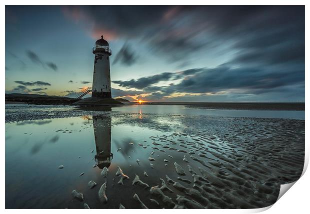  Point of Ayr Reflection Print by Jed Pearson