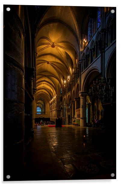  Canterbury Cathedral  Acrylic by Ian Hufton