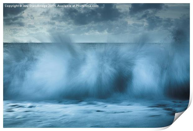  Boof!  Crashing waves and spray! Print by Izzy Standbridge