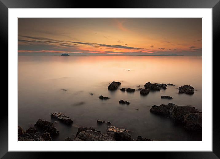  Ayrshire Coast Sunset Framed Mounted Print by Grant Glendinning