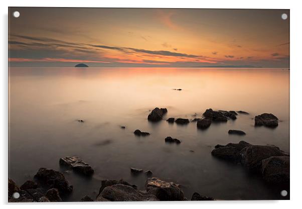  Ayrshire Coast Sunset Acrylic by Grant Glendinning