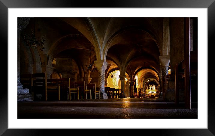 Canterbury Cathedral Crypt Framed Mounted Print by Ian Hufton