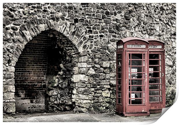  Phone boxes Print by Brian Jenkins