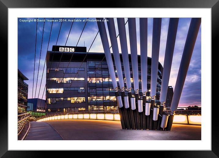  BBC at Media City Framed Mounted Print by David Yeaman