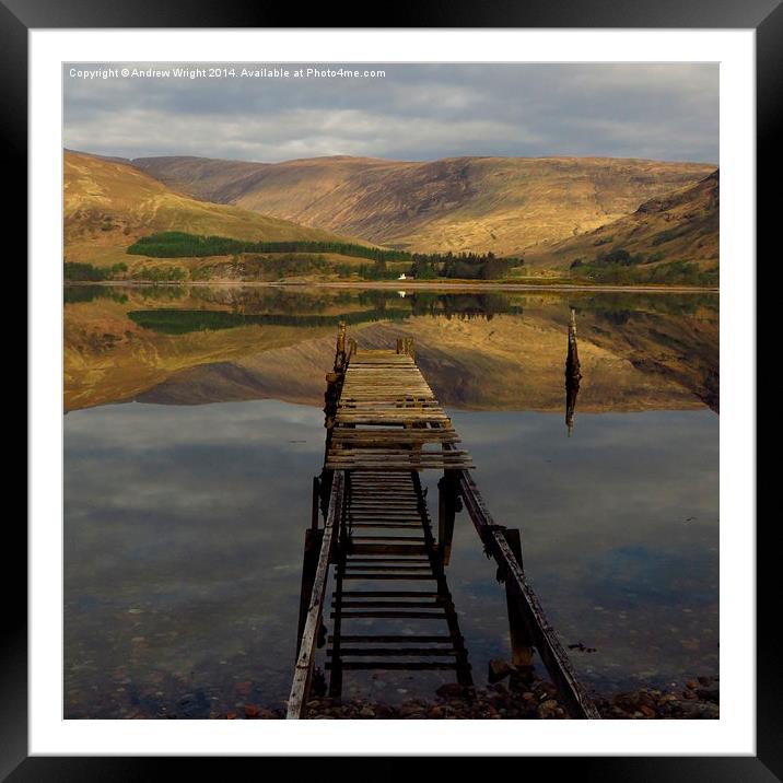  The Jetty & Loch Linnhe ( 1:1 Square Version ) Framed Mounted Print by Andrew Wright