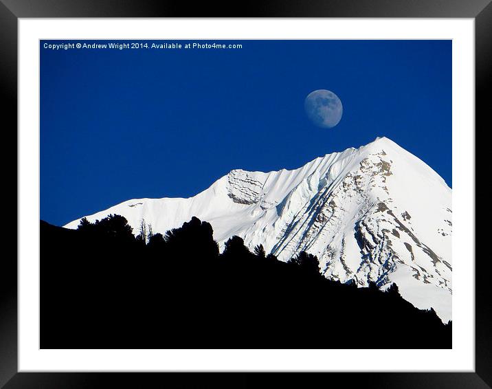  Majestic View; Gangapurna Framed Mounted Print by Andrew Wright